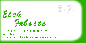 elek fabsits business card